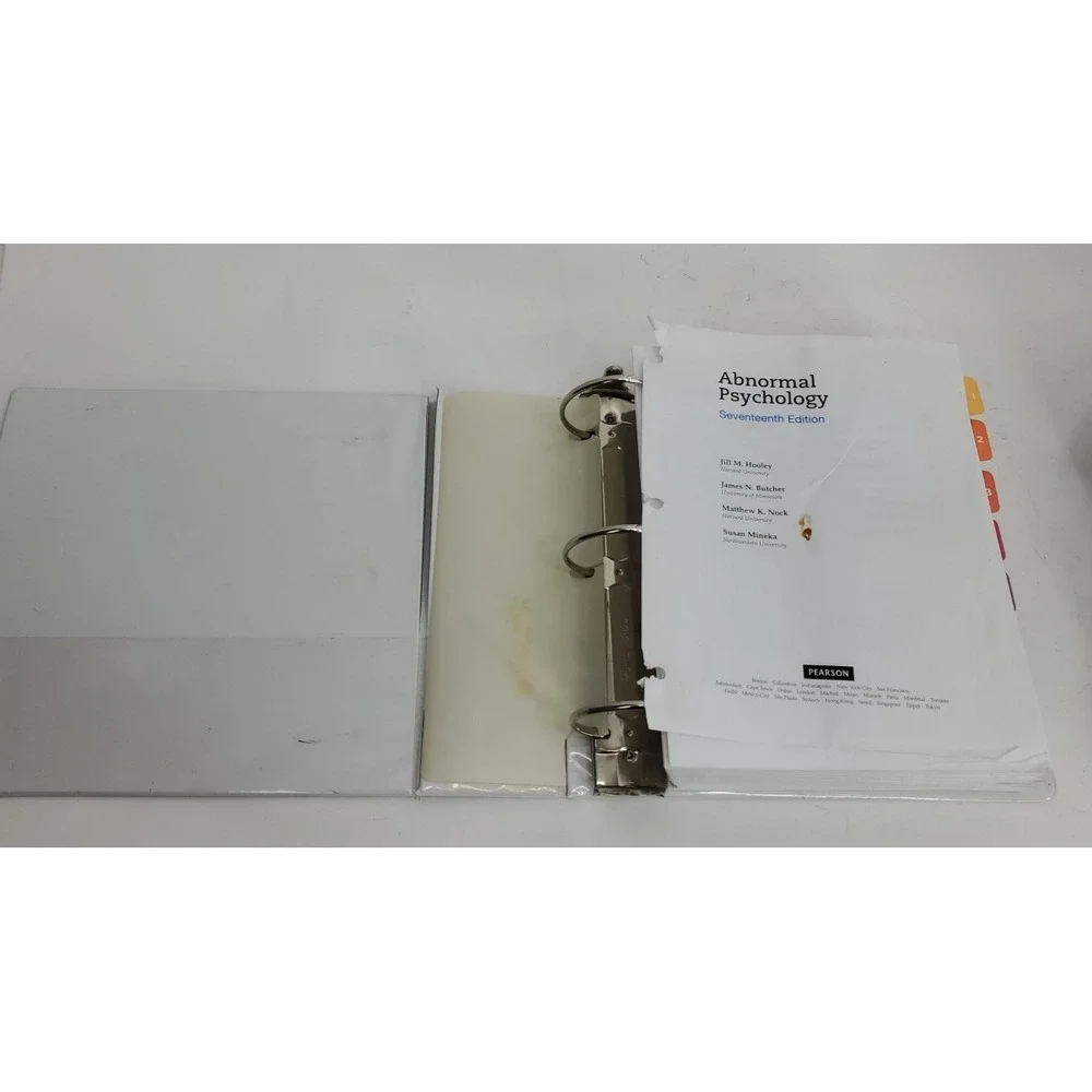 Abnormal Psychology Seventeenth Edition Printed Papers in Notebook  2017 Hooley